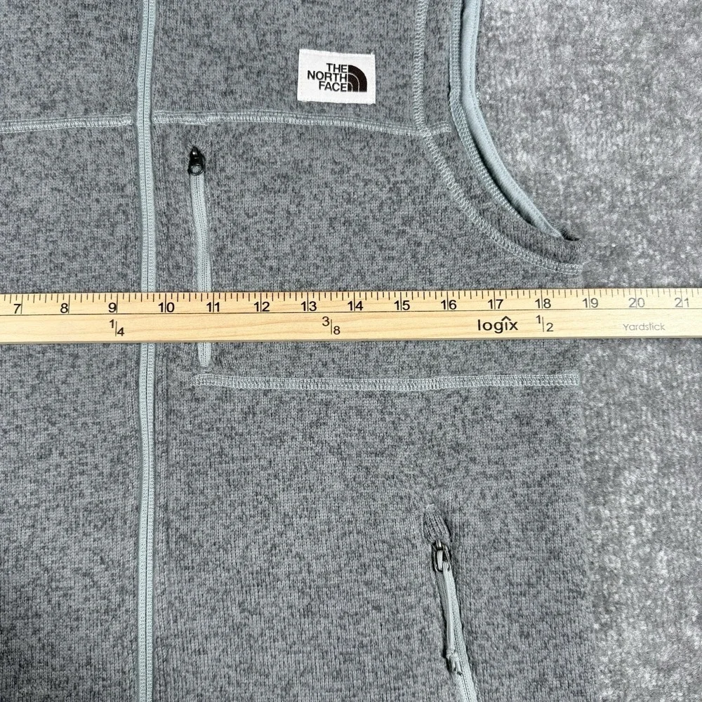 The North Face Vest Men's Small Gray Full Zip Gordon Lyons Fleece Sweater‎